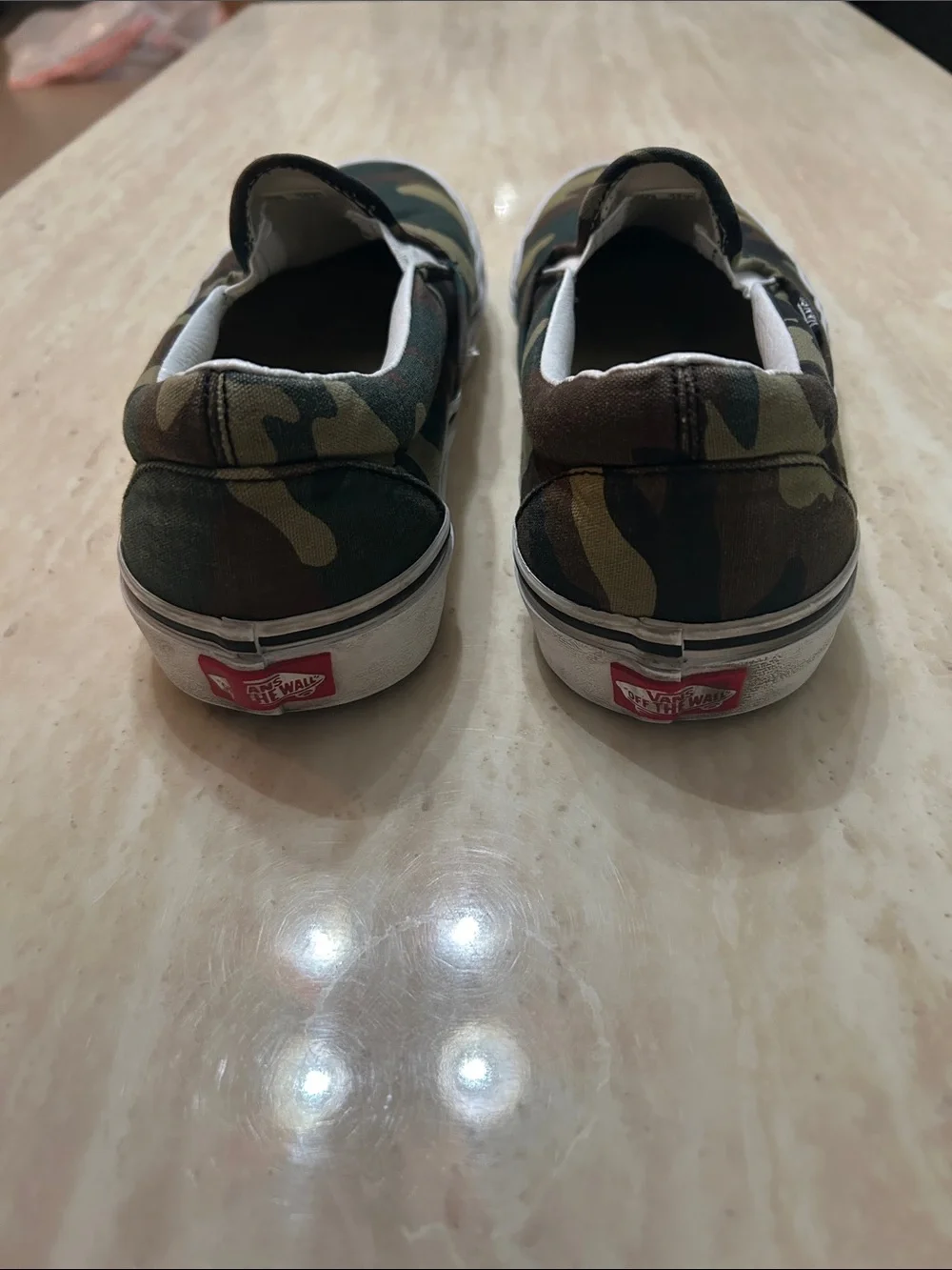 Vans Woodland Camo Slip-On Sneakers - Green & Brown